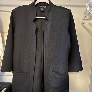 Long Black Quilted Blazer | New York Clothing Co. | Size M | Polyester